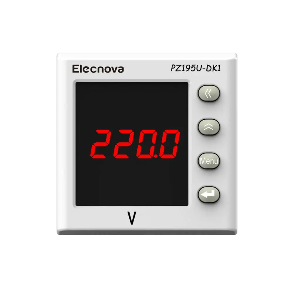 
 Elecnova PZ195U-DK1 48*48 мм 1 фаза Мини цифровой панель Высокая точность связи Вольтметр постоянного тока Вольтметр  