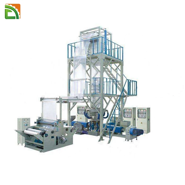 3 Layer Mini Stretch HDPE LDPE PP Film Extruder Agriculture Polyethylene ABA Plastic Blowing Machine