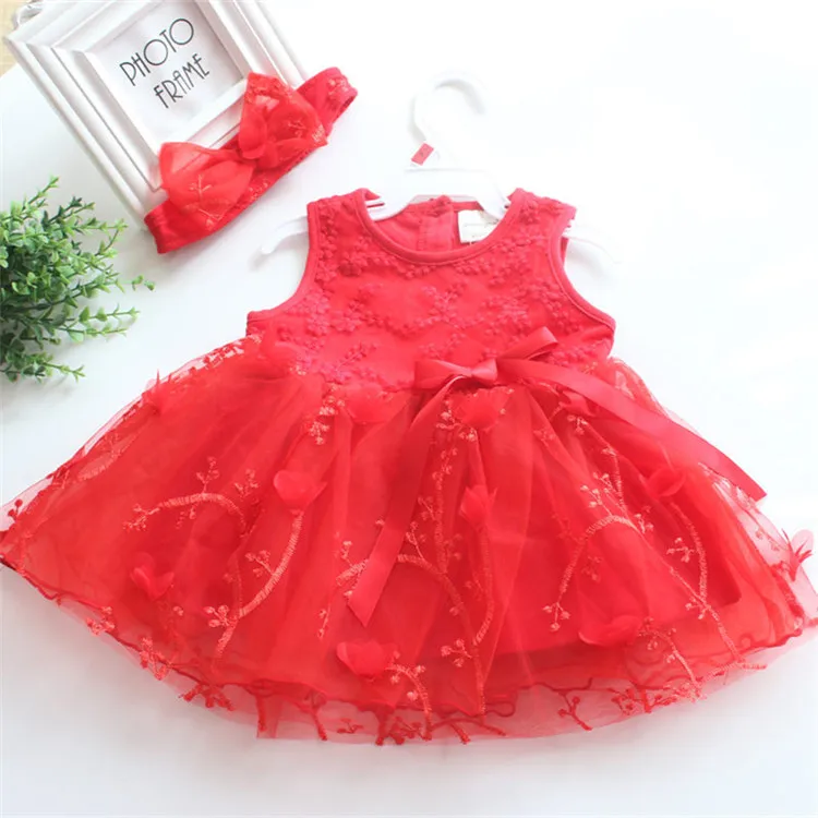 Для новорожденных девочек летний день рождения нарядное Тюлевое платье
