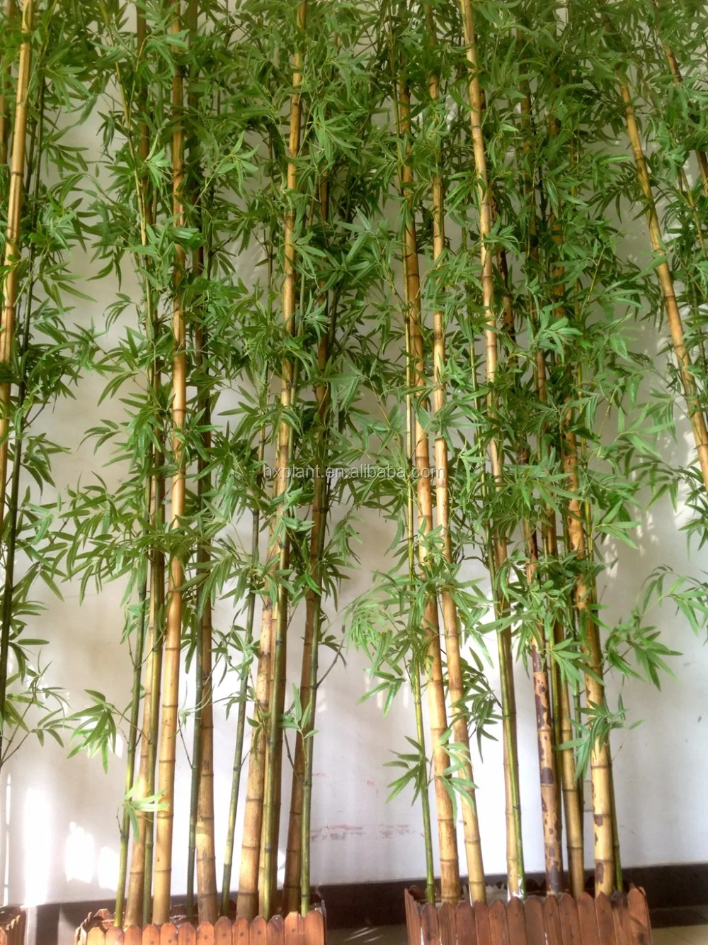 New Design Artificial Plastic Green Bamboo Bonsai Leaves Bambus Bambou  Bamboe Qasab Palnt Bonsai