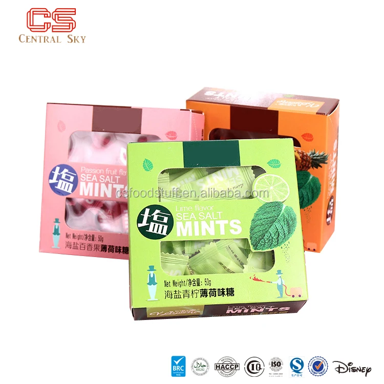 
 Сладкий вкус ананаса, морская соль, конфеты в виде минтов  