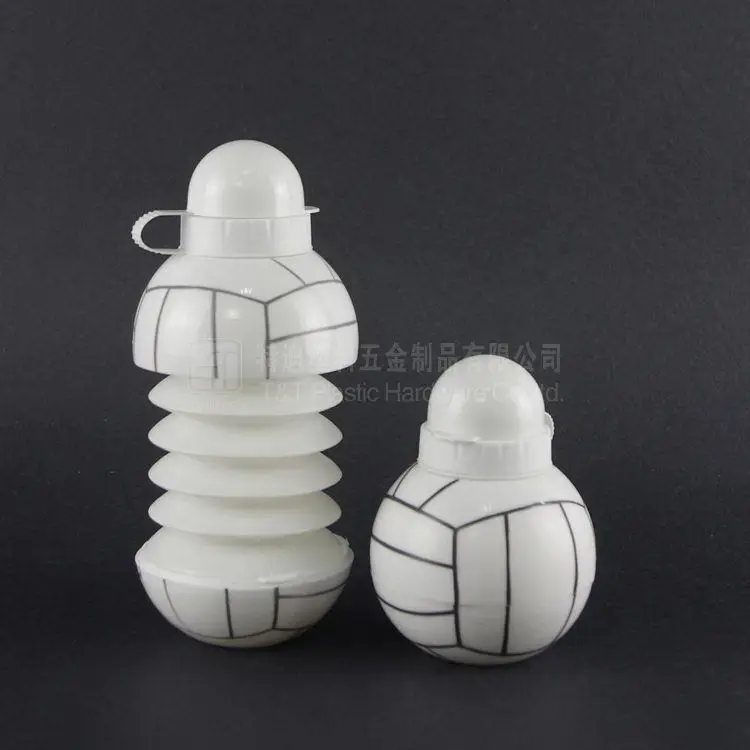 Accordion Water Bottle with Custom Logo/soccer Drinking Bottle for Kids