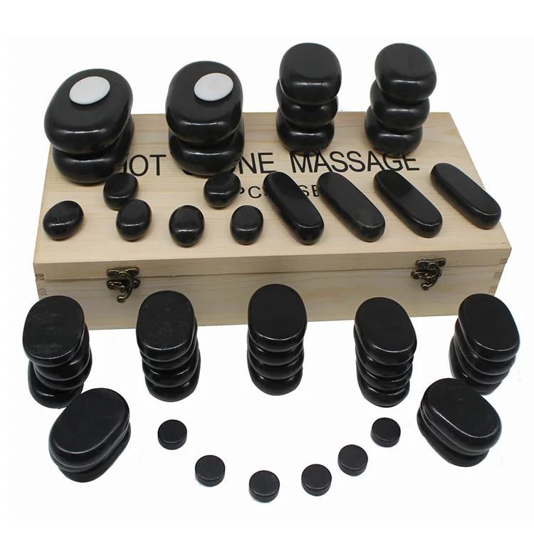 Risesun Ensemble De Massage Pierres Chaudes 54 Pieces Pierres Chaudes De Luxe Massage A La Pierre Chaude Buy Service De Pierre Chaude Et Fondue Service De Pierre A Steak Service De Massage En Pierre Product