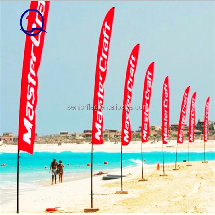 Outdoor advertising banners teardrop type beach feather flag