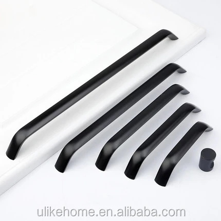 Black Hand Drawer Pulls Modern Simple Cabinet Door Handles Closet Door Handles