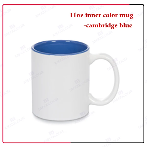 Mecolour 11oz Sublimation Mugs Inner Color Ceramic Coffee Mug with Elegant Designs