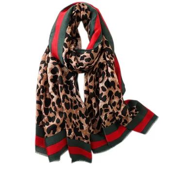 Top sold islamic moslem woman long modern other shawl echarpe dupatta hijab lady beautiful print leopard hot cotton scarf
