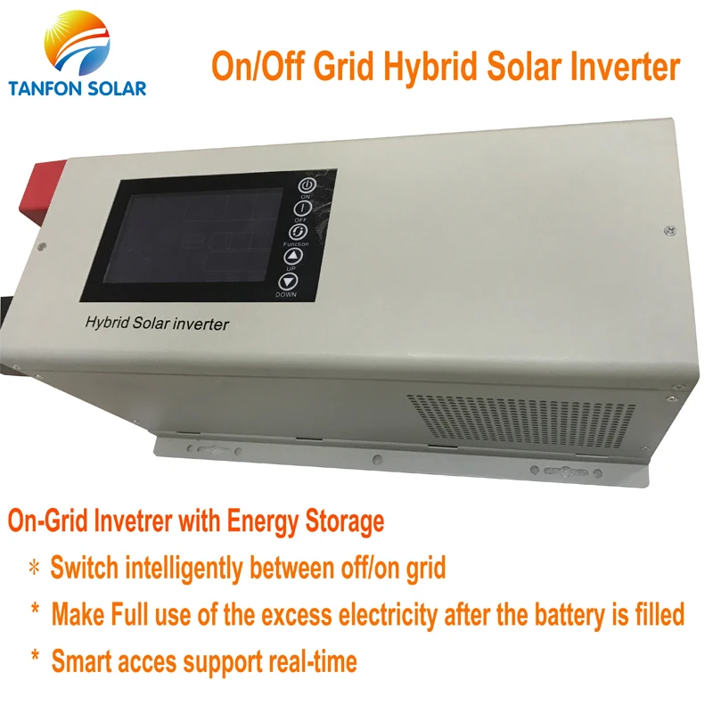 1000w 2000w 3000w 5000w Grid and Battery Back up Solar Inverter on and off Hybrid Pv Inverter with MPPT