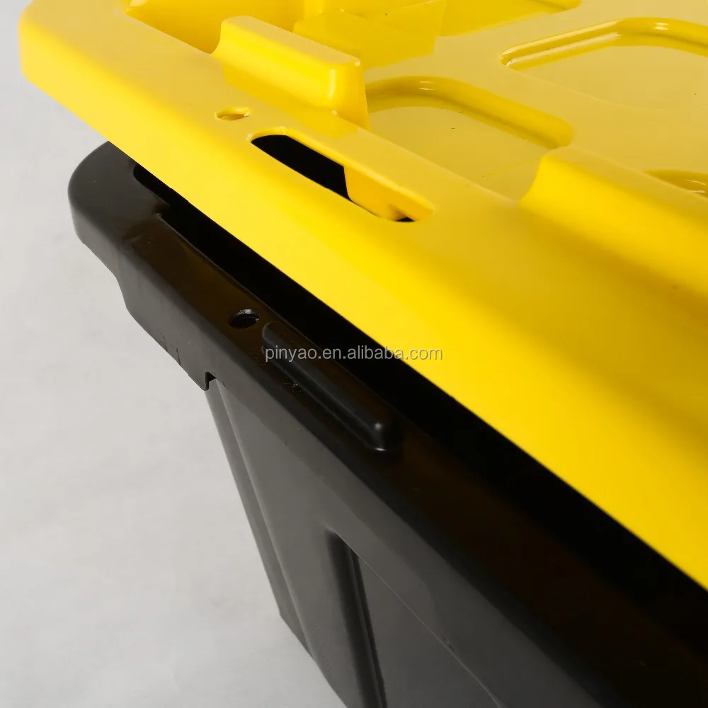 Plastic Storage Bin Lid 27 Gallon Black Yellow  Stackable Plastic  Containers Lids - Storage Box - Aliexpress