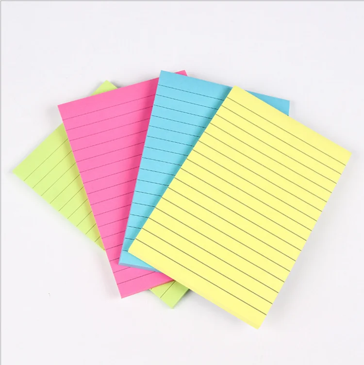 YUEMING 7 Pad Notes Autocollantes, 7.6 X 7.6 cm Coloré Feuillets Collant  Bloc-Notes Doublé, Lignées Page Sticky Notes Autocollant (80 feuilles par  bloc) : : Fournitures de bureau