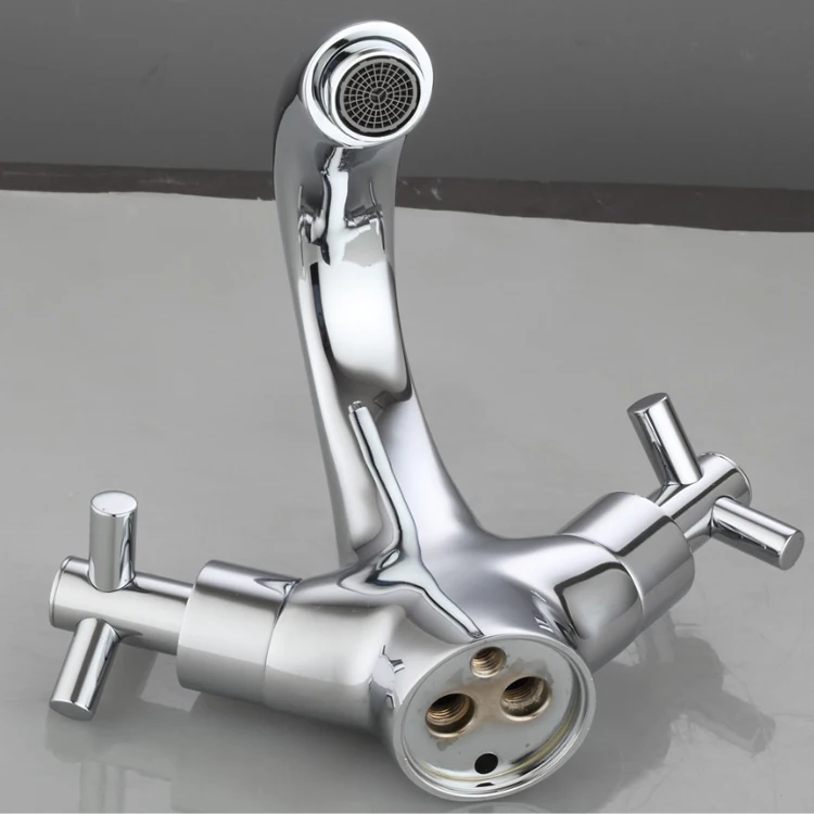 Modern Brass Crosshead Lever Basin Tap - Chrome supplier
