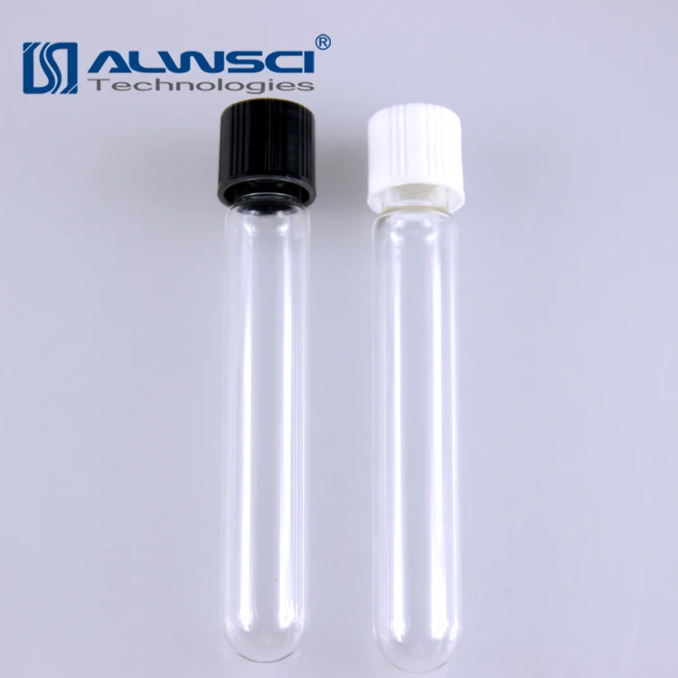 
 Прозрачные Стеклянные Лабораторные пробирки 10 мл с фенольной крышкой  