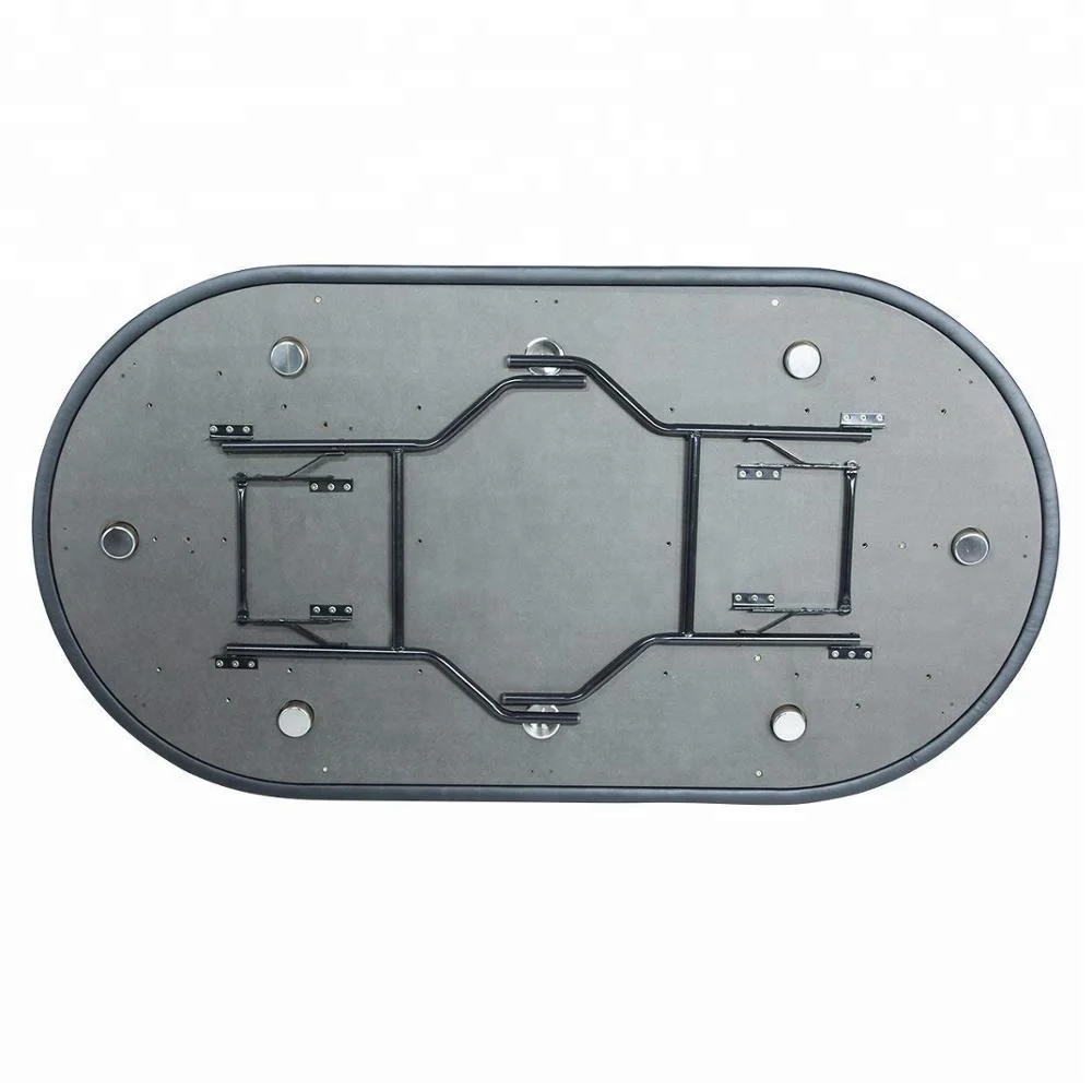 Потрясающий складной покерный стол для 8 игроков с войлочной игровой поверхностью Овальный 82x44