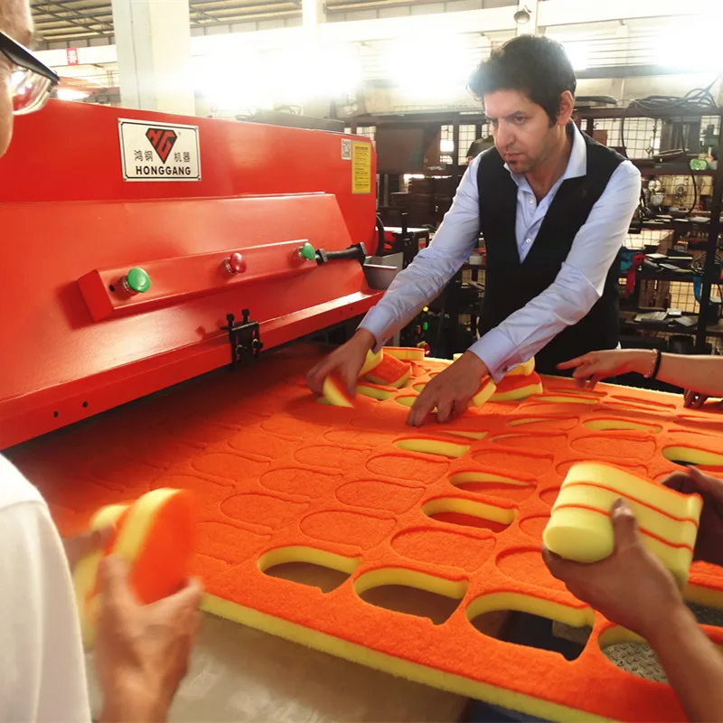 Manual Four Column Hydraulic Kitchen Sponge Scouring Pad Cutting Machine