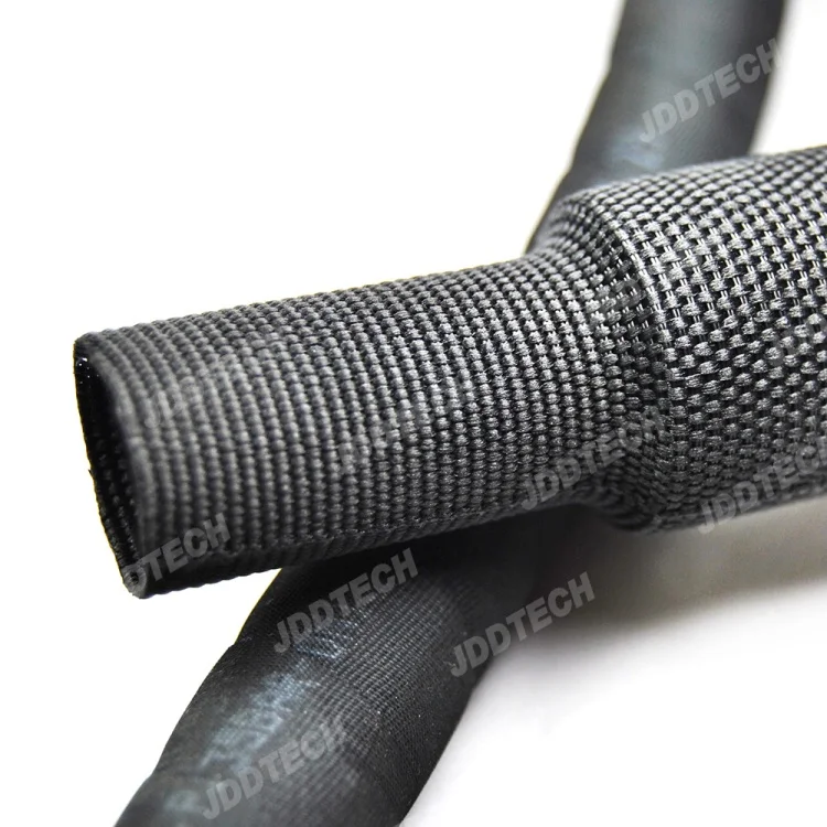 JDD Halogen free Polyolefin Heat Shrink Fabric Tubing braided heat