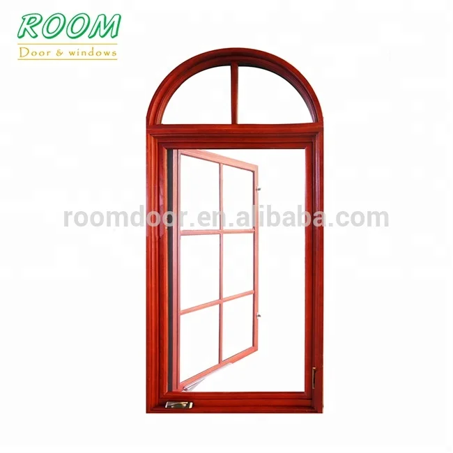 Simple Modern Round Wood Window Grill Designs in Kerala