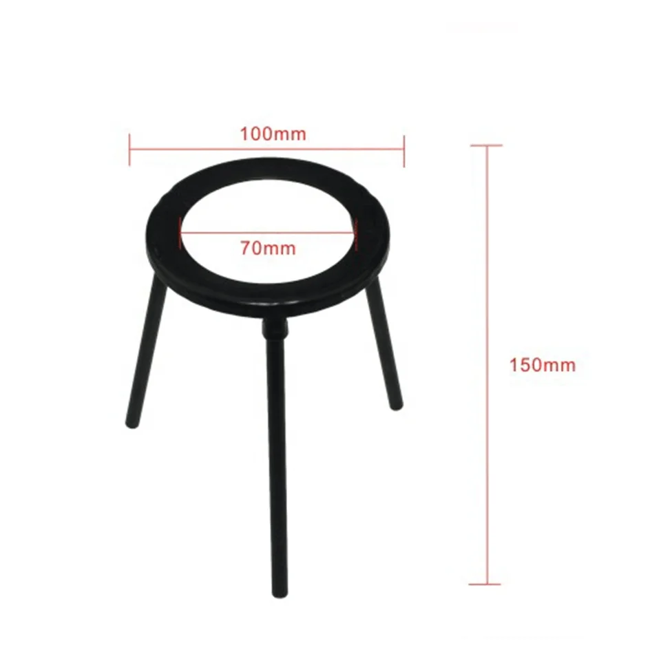 Circular Laboratory Tripod Stand, 12 inches tall, Plated Mild