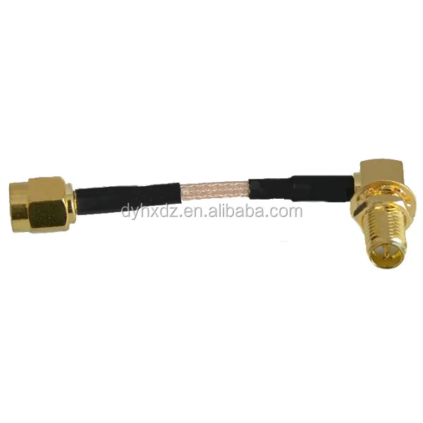 RF cable assembly rp-sma female right angle to rp-sma male cable 5cm