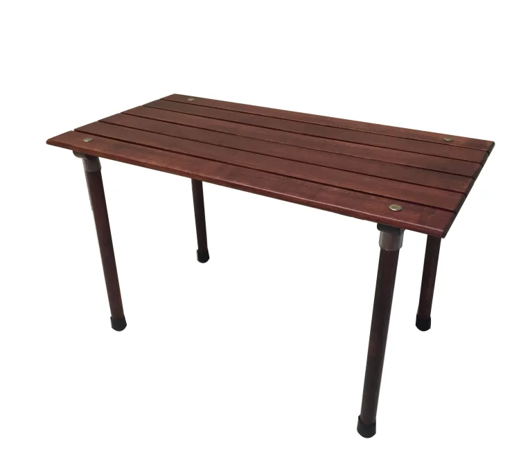 Small Low Wood Portable Camping Roll  Picnic Table