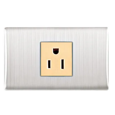 New Glass Touch Switch US Outlet Panel Heat Resistant Socket