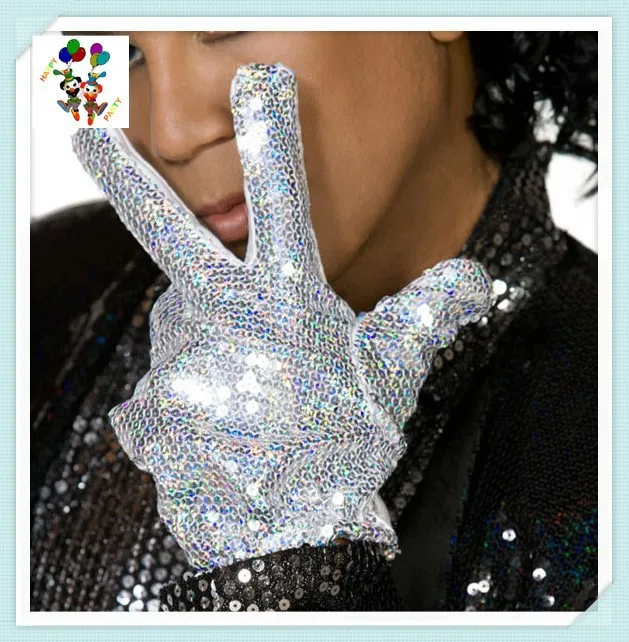 Motown Michael Jackson Bille Jean Dance Sequin Gloves