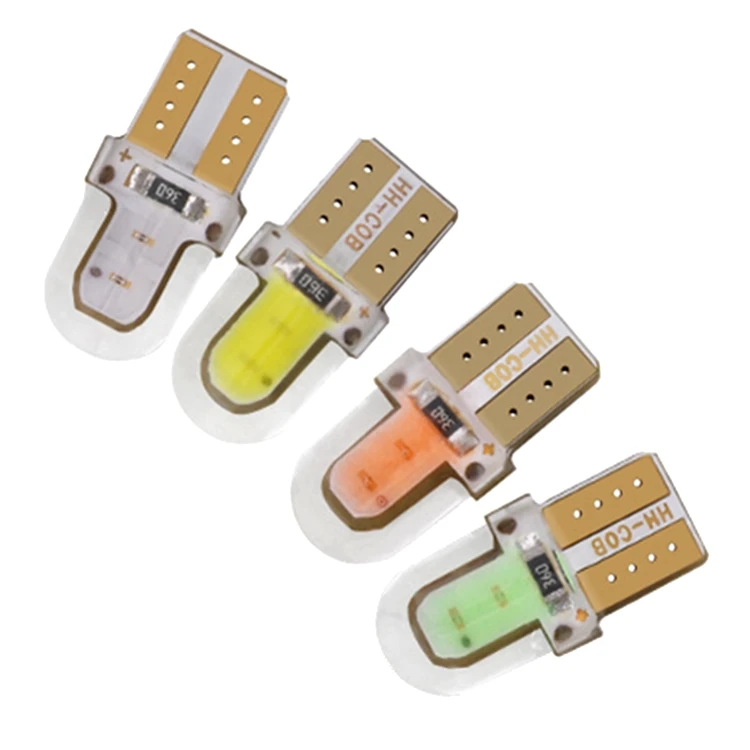 Cheapest LED T10 COB 4SMD Silicon Waterproof DC12V 194 W5W Car Side Marker Light Bulbs Factory
