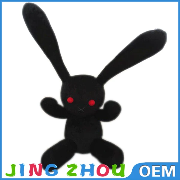 Plush Stuffed Toy Rabbit Bunny Custom Plush Toy Manufacturer Halloween Festival Evil Demon Black Rabbit