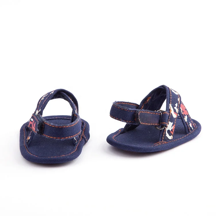 Wholesale cheap canvas flat soft summer toddler sandals newborn baby shoes