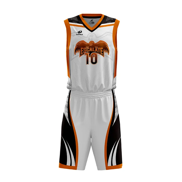 orange and black basketball jersey