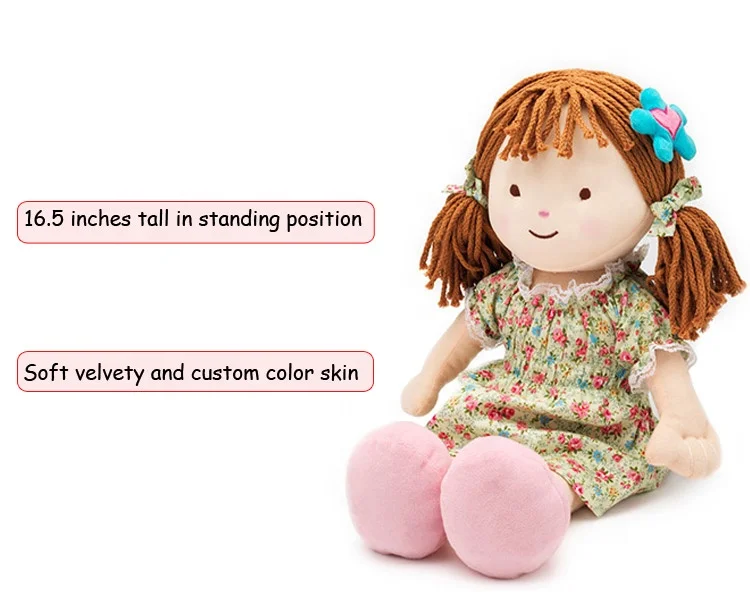 Icti Approved Toy Factory Personalized Cloth Dolls Stuffed Custom Plush Rag Doll