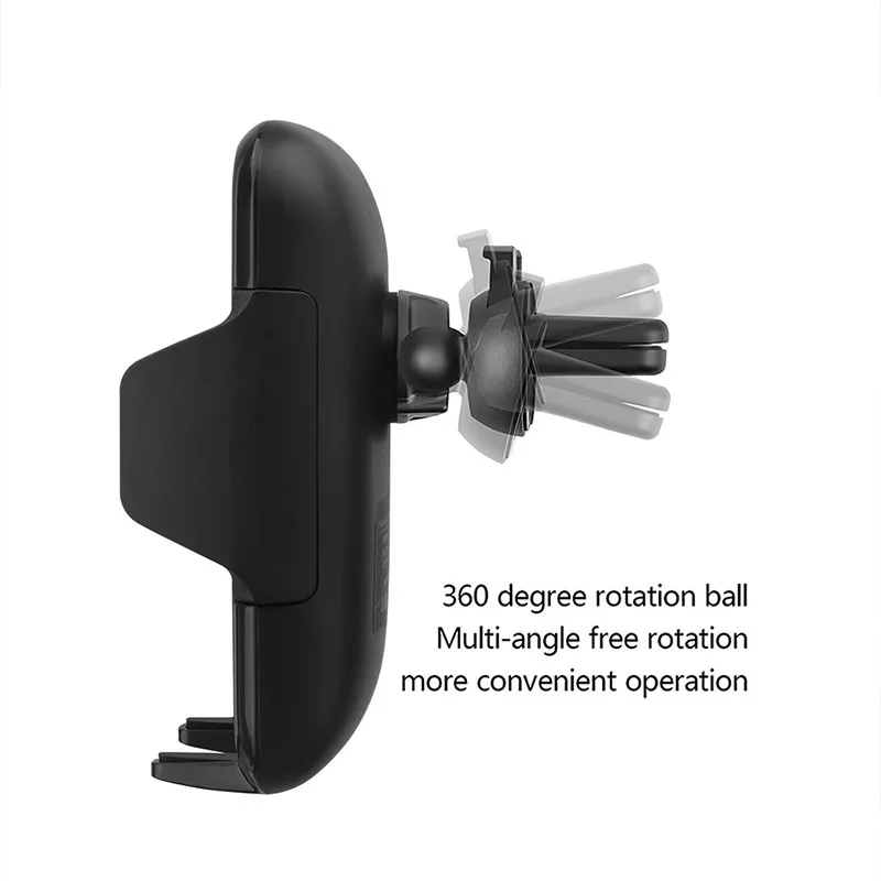 Drop Shipping D1 Automatic Infrared Sensor Qi 10w  Fast Quick Wireless Car Mount Charger