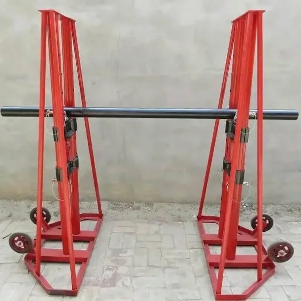 5- 10 Ton Heavy Load Jack Hydraulic Stringing Equipment Grounding Adjustable Jack Stands Cable Drum Stand