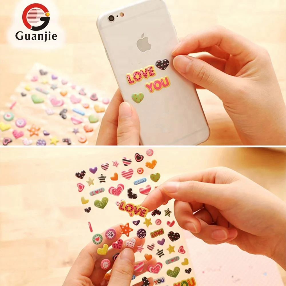 Детская клейкая 3D пышная пенопластовая мультяшная наклейка