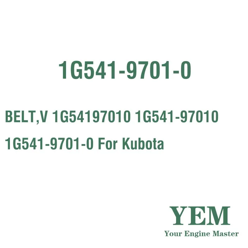 BELT V 1G54197010 1G541-97010 1G541-9701-0 for Kubota