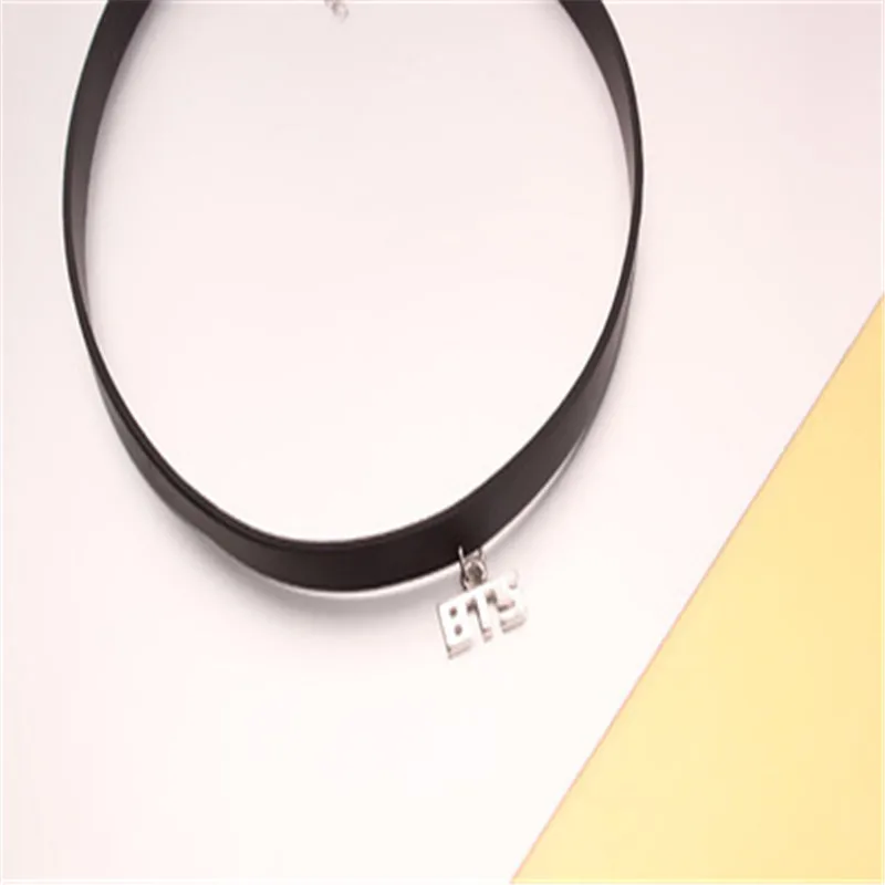 Новинка ожерелье-чокер KPOP EXO Монстр готический панк Черное Кожаное ожерелье KPOP Bangtan Boys ожерелье-чокер