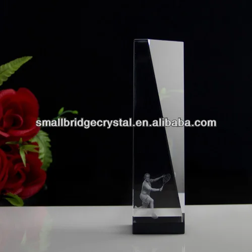 Cubo de cristal grabado con láser 3D personalizado, premio de cristal, recuerdo de cristal grabado para decoración empresarial