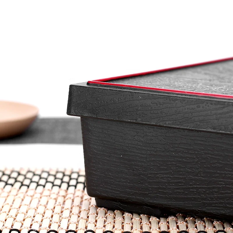 Оптовая продажа, японский пищевой контейнер bento box для суши, деревянный контейнер из АБС-пластика