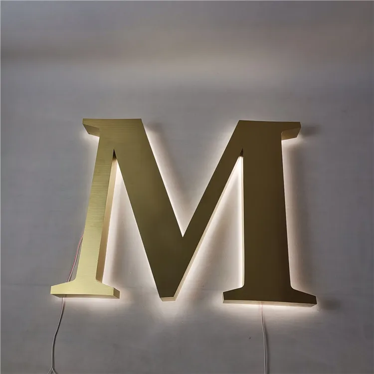 Водонепроницаемый IP67 акриловый светодиодный светильник с подсветкой из нержавеющей стали 3D буквы коммерческий