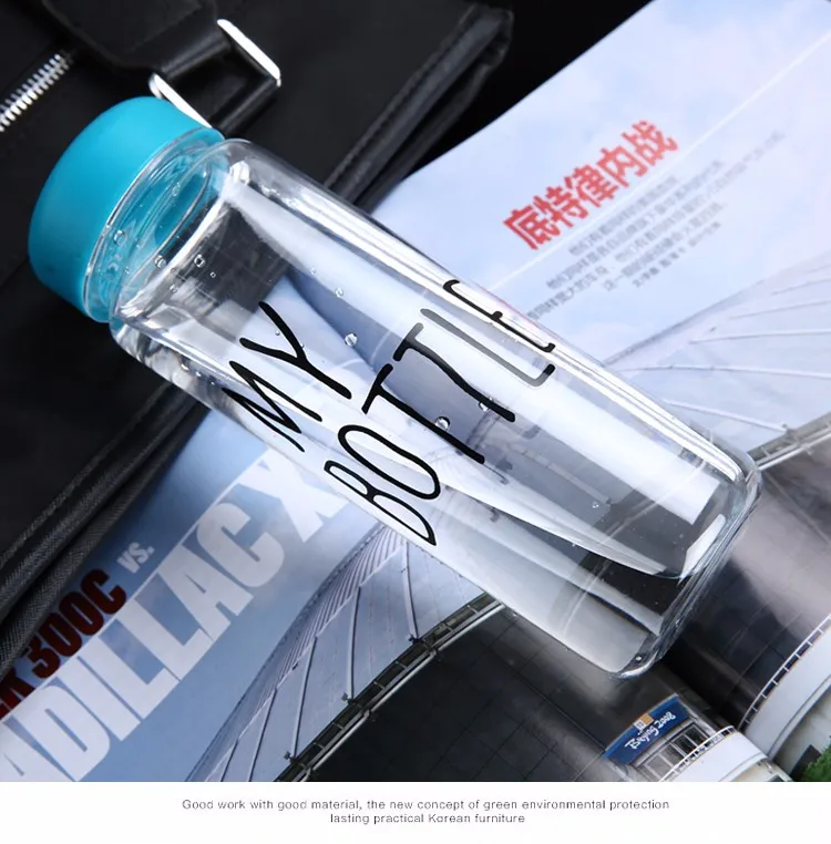 
Рекламная пользовательская брендовая пластиковая бутылка для воды с широким горлом 