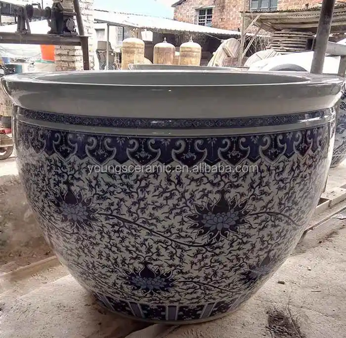 Luxury Large Jingdezhen Hand Painted Blue And White Ceramic Pot Planters Buy Blue And White Planters Large Ceramic Pot Ceramic Pot Product On Alibaba Com