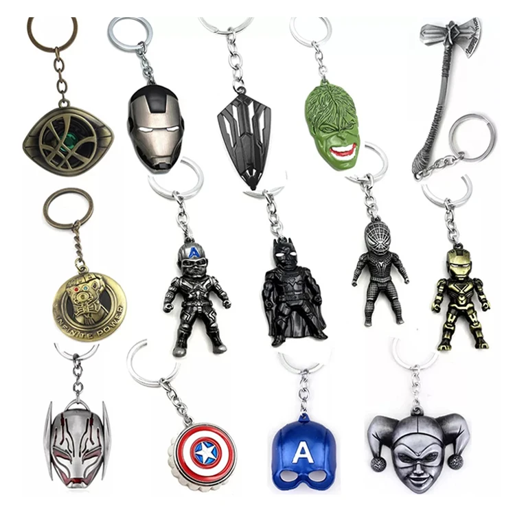 High Quality Llaveros Marvel Style Design Thor Hammer Keychain Rich