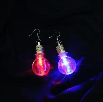 LED Glowing Light Up Earrings Change Color Studs Xmas Party Accessory