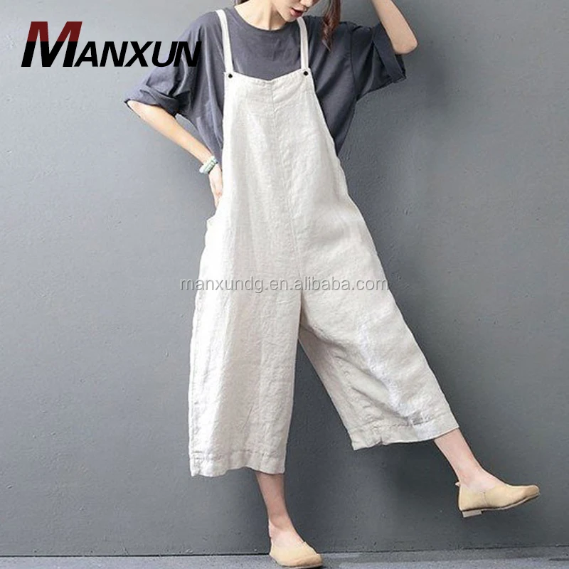 white linen overalls womens