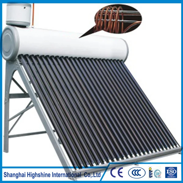 Custom Printed Fan Coil Unit Solar air Collector Compact Integrated Solar Water Heater with Copper Coil Tank