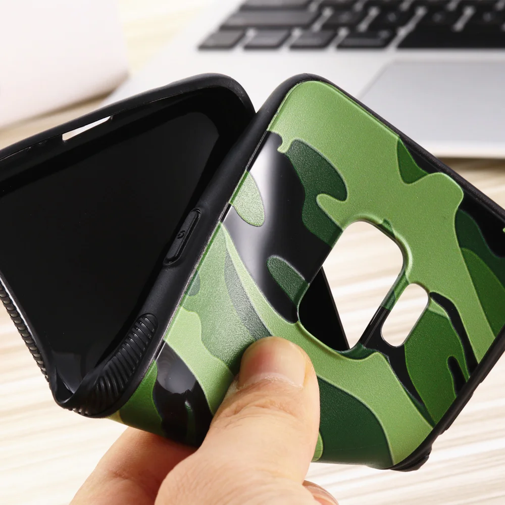 Matte Army Camouflage TPU Mobile Phone Case For Samsung Galaxy S22