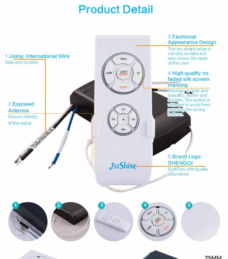 1stshine Ceiling Fan 110v 120v 220v 240v Dc Motor 6 Speeds Ceiling Fan