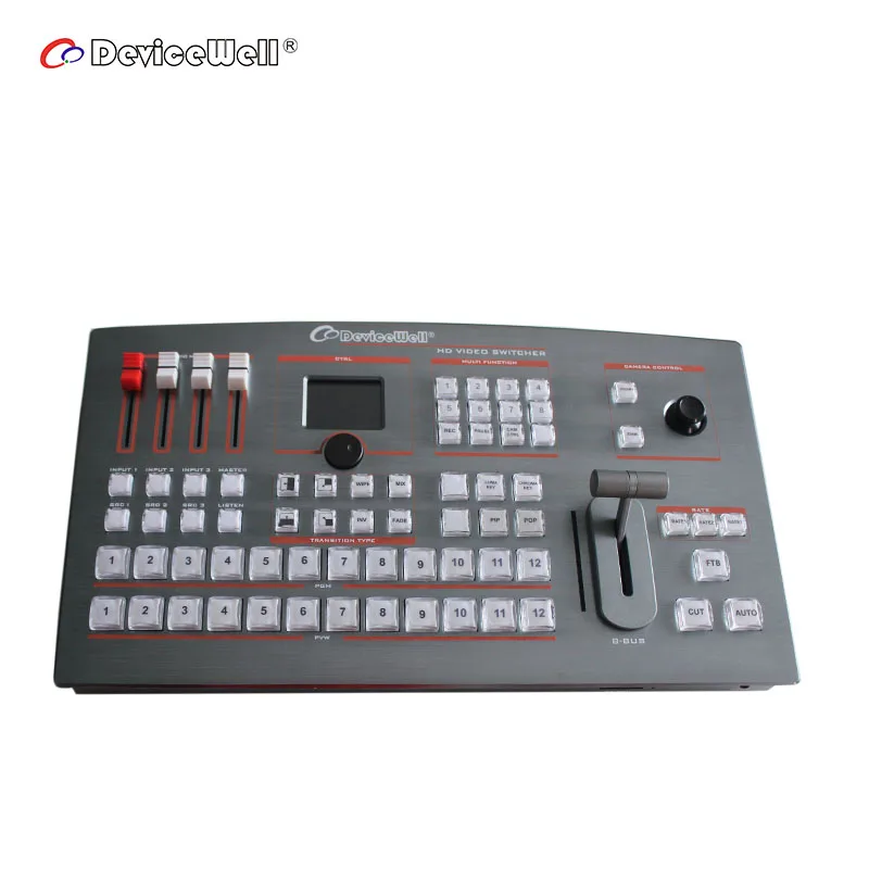 12 Channel HD SDI AV Video Switcher for Studio Broadcast & TV Broadcasting Equipment