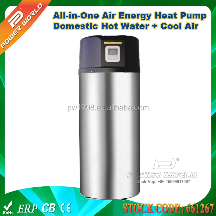 Unity Residential Cool Wind Blast 300 Liter Air to Water Heating Pump Water Heater Hot Water tank