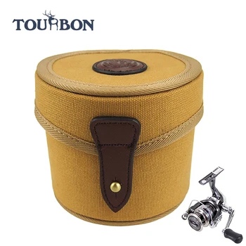 High quality reel loaded fly fishing canvas reel case fishing box tackle case