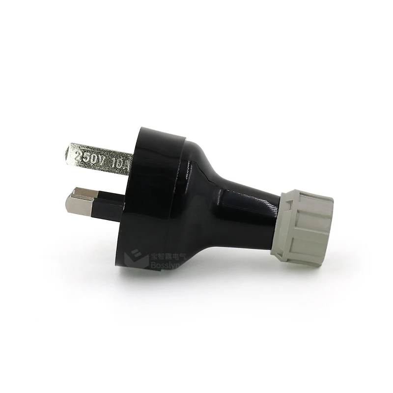 DIY Twisted Power Plug Industrial Connection Plug China/ Australian New Zealand 3 Pin AC 250V 10A Electrical Plugs and Sockets